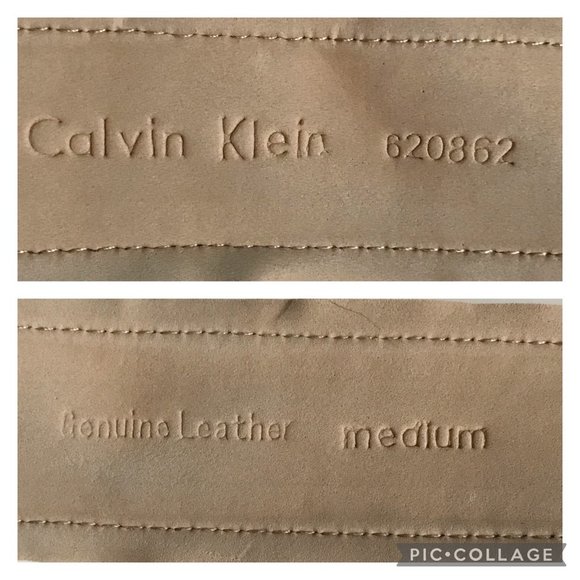 Vtg Calvin Klein Brown Black Leather Belt Womens Size M Cow Fur Spots Cowgirl - Picture 14 of 16